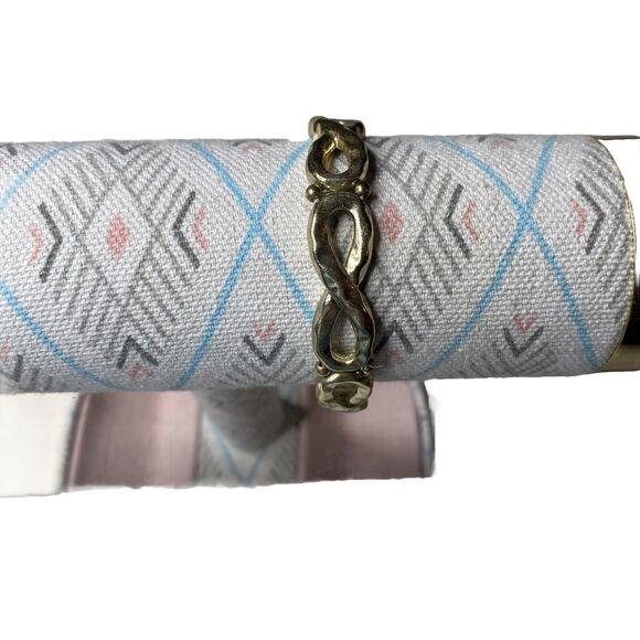 Vintage Gold Tone Infinity Infinit Loop Stretch Bracelet - Picture 5 of 5